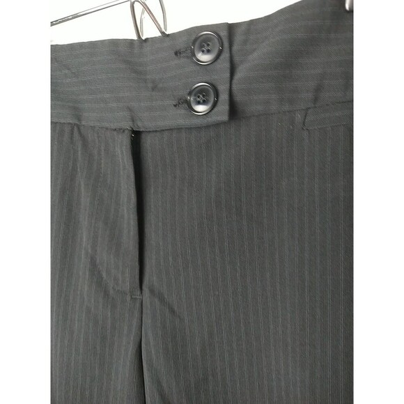 Worthington Women's Black Blue Pinstripe Button Close Dress Pants. Size 10 - Picture 5 of 12